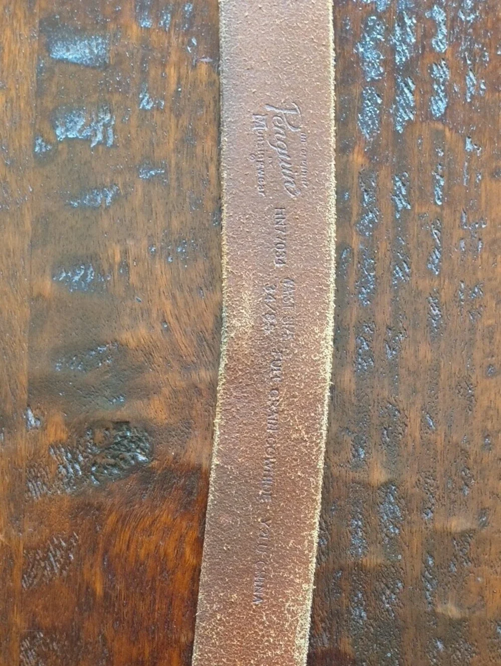 Original Penguin Brown Leather Belt Men's Sz 34